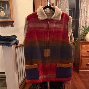 Vintage Serape Vest with Pockets